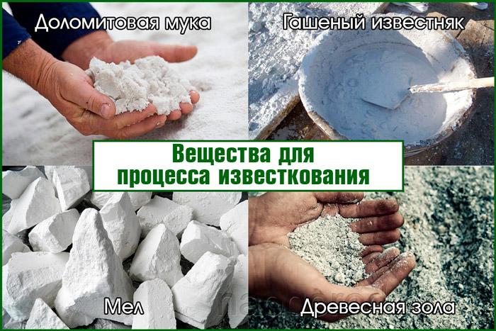 Вещества для процесса известкования Вещества для профилактических методов